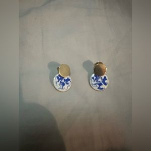 Ana Luisa Mini Kinoko Marble Blue Earrings